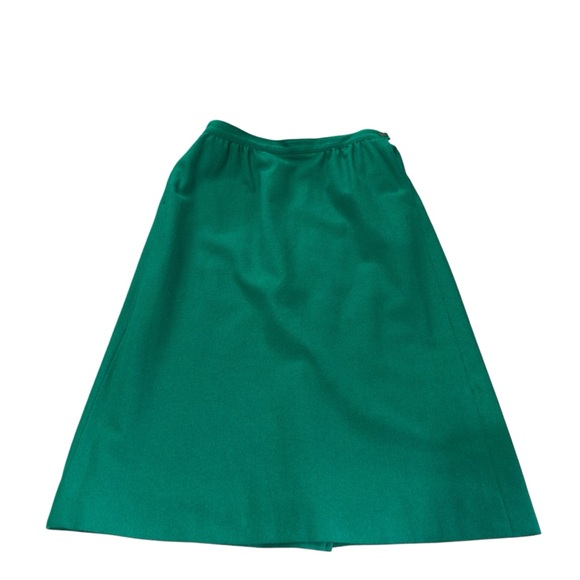 Pendleton Petite Emerald Green Wool A-Line Midi Skirt Made in USA Size 12 - Picture 1 of 6